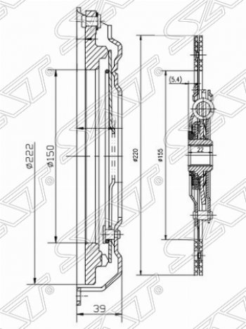 Комплект сцепления SAT (1.4,1.6,1.6Ti) Ford Fiesta 6 седан рестайлинг (2012-2019)