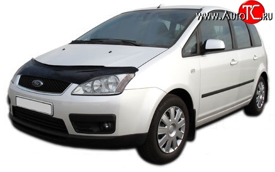 2 114 р. Дефлектор капота NovLine (прозрачный) Ford C-max Mk1 рестайлинг (2007-2010)  с доставкой в г. Санкт‑Петербург