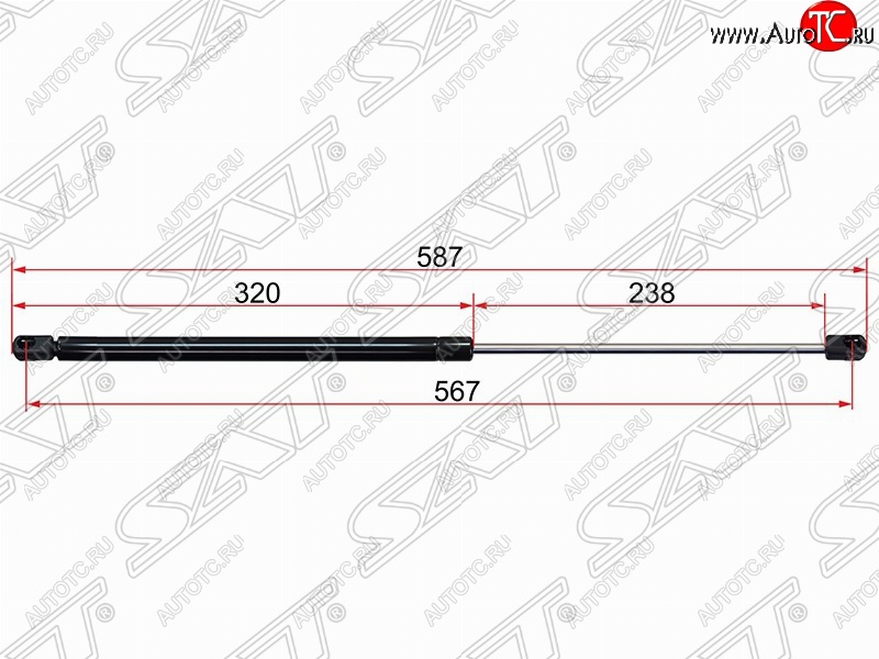 569 р. Газовый упор крышки багажника SAT  Ford C-max  Mk1 (2003-2010) доресталинг, рестайлинг  с доставкой в г. Санкт‑Петербург