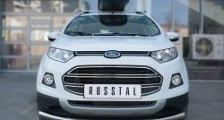 12 999 р. Одинарная защита переднего бампера диаметром 63 мм Russtal Ford EcoSport дорестайлинг (2013-2019)  с доставкой в г. Санкт‑Петербург. Увеличить фотографию 1