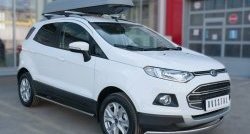 15 649 р. Защита переднего бампера (Ø75х42 мм, нержавейка) Russtal Ford EcoSport дорестайлинг (2013-2019)  с доставкой в г. Санкт‑Петербург. Увеличить фотографию 4