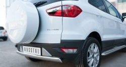 15 649 р. Защита заднего бампера (Ø75x42 мм, нержавейка) Russtal Ford EcoSport дорестайлинг (2013-2019)  с доставкой в г. Санкт‑Петербург. Увеличить фотографию 2