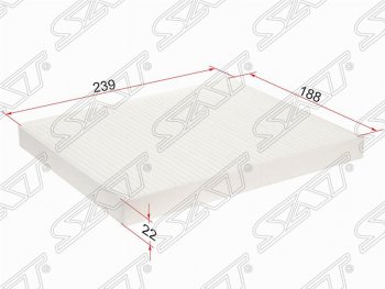 199 р. Фильтр салонный SAT (239х188х22 mm)  Ford EcoSport - Fiesta  6  с доставкой в г. Санкт‑Петербург. Увеличить фотографию 1