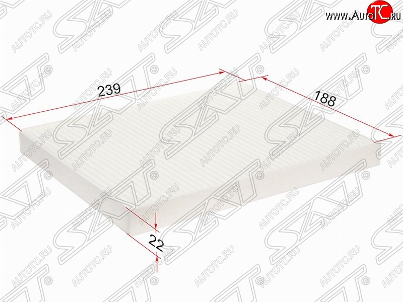 199 р. Фильтр салонный SAT (239х188х22 mm)  Ford EcoSport - Fiesta  6  с доставкой в г. Санкт‑Петербург