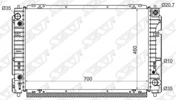 7 899 р. Радиатор двигателя SAT (пластинчатый, 2.0/2.3, МКПП/АКПП)  Ford Escape  1 (2000-2007), Ford Maverick  TM1 (2000-2007), Mazda Tribute (2000-2011)  с доставкой в г. Санкт‑Петербург. Увеличить фотографию 1