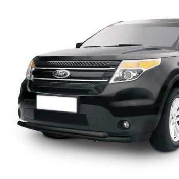 Двойная защита переднего бампера (d57+d57) Arbori Ford Explorer U502 2-ой рестайлинг, 5 дв. (2017-2019)