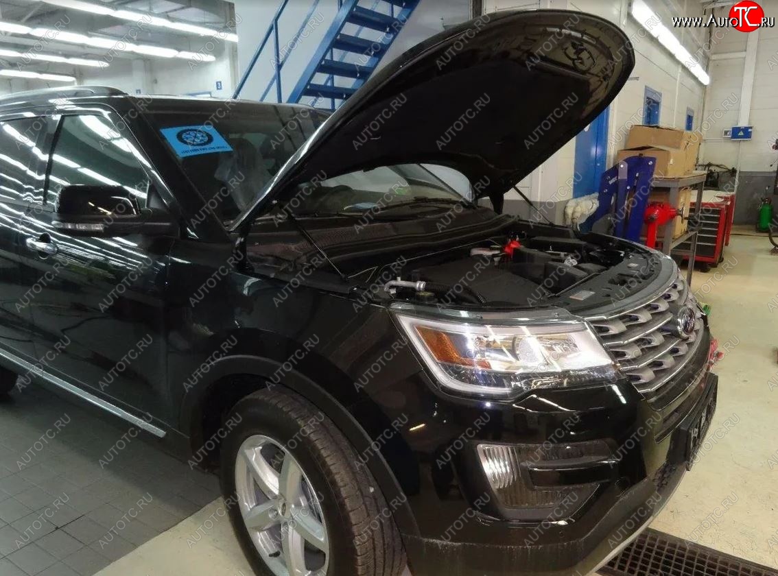 2 049 р. Упоры капота Russtal Ford Explorer U502 дорестайлинг (2010-2016)  с доставкой в г. Санкт‑Петербург