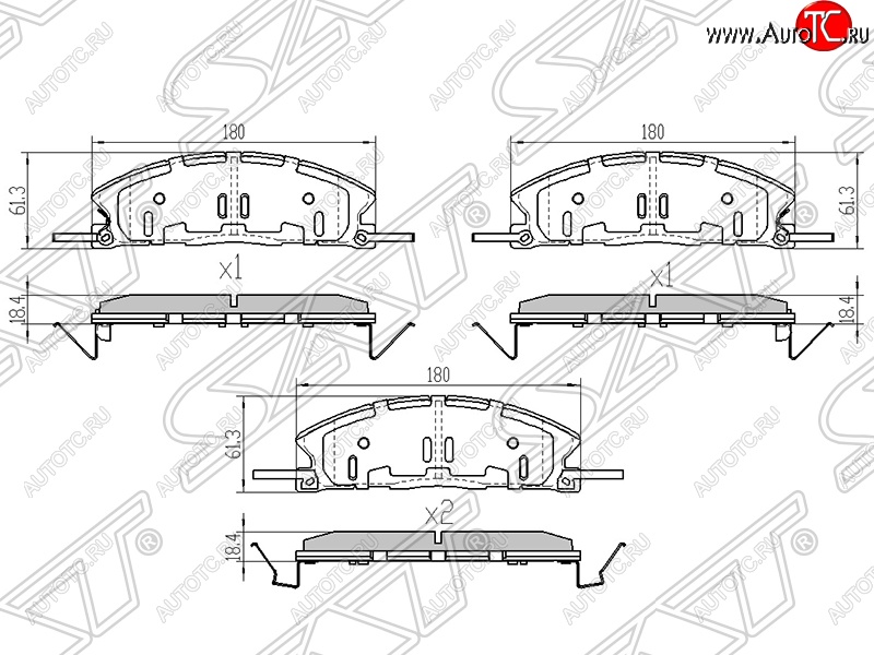 1 649 р. Колодки тормозные SAT (передние)  Ford Explorer  U502 (2010-2016) дорестайлинг  с доставкой в г. Санкт‑Петербург