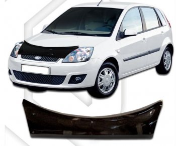 Дефлектор капота CA-Plastiс exclusive Ford Fiesta 5 хэтчбэк 5 дв. дорестайлинг (2001-2005)