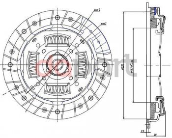 Комплект сцепления SAT (1,6) Ford Fusion 1  рестайлинг, хэтчбэк (2005-2012)