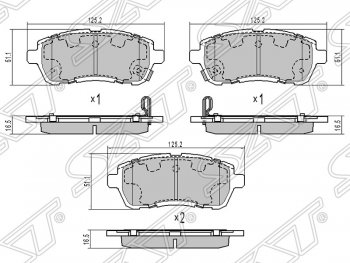 Колодки тормозные SAT (передние) Mazda 2/Demio DE дорестайлинг (2007-2011)