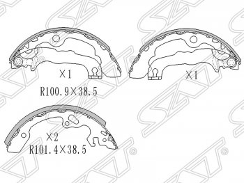 Колодки тормозные SAT (задние) Ford Focus 1 универсал дорестайлинг (1998-2002)