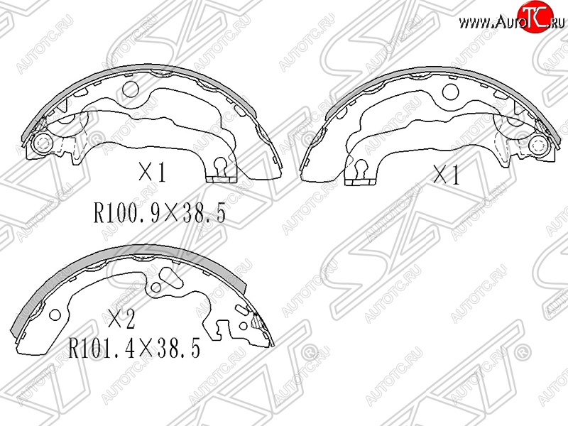 1 589 р. Колодки тормозные SAT (задние) Ford Focus 1 седан дорестайлинг (1998-2002)  с доставкой в г. Санкт‑Петербург