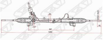 Рулевая рейка SAT (с ГУР) Ford Focus 3 седан дорестайлинг (2011-2015)