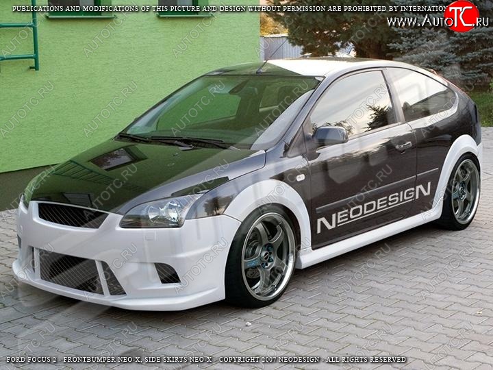 14 199 р. Пороги накладки Neodesign Ford Focus 2 хэтчбэк 3 дв. дорестайлинг (2004-2007)  с доставкой в г. Санкт‑Петербург