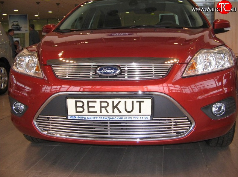 4 999 р. Декоративная вставка решетки радиатора Berkut Ford Focus 2 седан рестайлинг (2007-2011)  с доставкой в г. Санкт‑Петербург