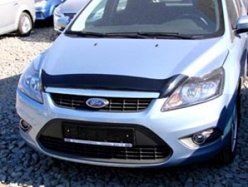 2 699 р. Дефлектор капота NovLine Ford Focus 2 хэтчбэк 3 дв. рестайлинг (2007-2011)  с доставкой в г. Санкт‑Петербург. Увеличить фотографию 3