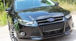 1 099 р. Реснички на фары RA  Ford Focus  3 (2010-2015) универсал дорестайлинг, хэтчбэк дорестайлинг, седан дорестайлинг (Неокрашенные)  с доставкой в г. Санкт‑Петербург. Увеличить фотографию 1