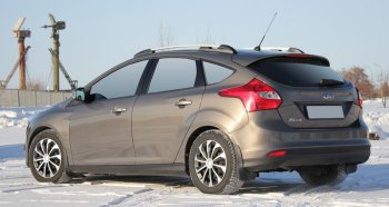 8 799 р. Комплект рейлингов АПС  Ford Focus  3 (2010-2019) хэтчбэк дорестайлинг, хэтчбэк рестайлинг (Черные, без поперечин)  с доставкой в г. Санкт‑Петербург. Увеличить фотографию 3