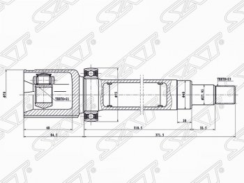 4 849 р. Шрус SAT (внутренний, 21*23*40 мм)  Ford Fusion  1 (2002-2012) хэтчбэк дорестайлинг,  рестайлинг, хэтчбэк  с доставкой в г. Санкт‑Петербург. Увеличить фотографию 1