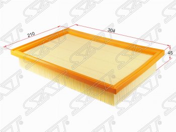 349 р. Фильтр воздушный двигателя SAT (304х210х45 mm)  Ford Galaxy  WGR (1995-2000), Seat Alhambra  7M (1996-2000), Volkswagen Sharan ( 7M8,  7M9,  7M6) (1995-2010)  с доставкой в г. Санкт‑Петербург. Увеличить фотографию 1