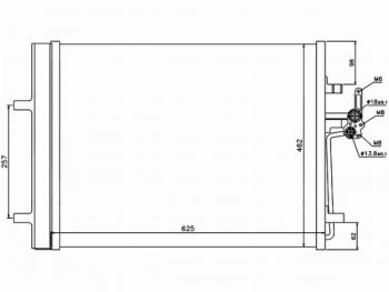 Радиатор кондиционера SAT Ford Mondeo Mk4,DG рестайлинг, универсал (2010-2014)