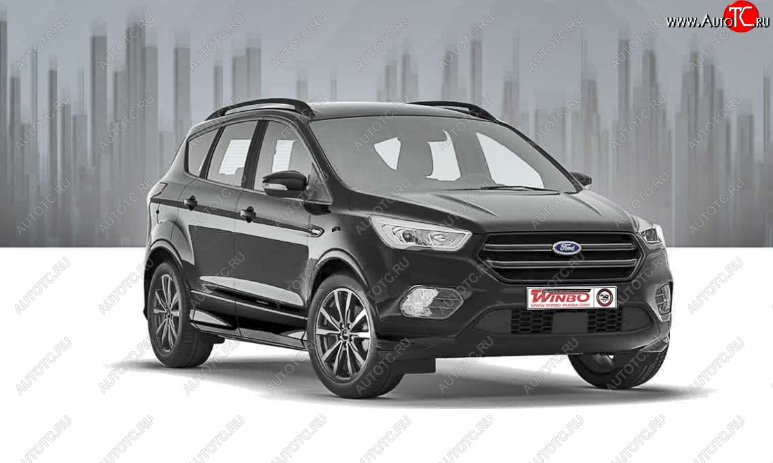 11 849 р. Рейлинги крыши OE Style  Ford Kuga  2 (2013-2019) дорестайлинг, рестайлинг (Цвет черный)  с доставкой в г. Санкт‑Петербург