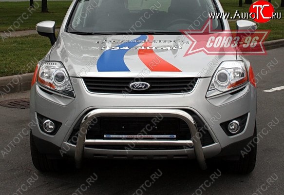 11 564 р. Защита переднего бампера Souz-96 (d60) Ford Kuga 1 (2008-2013)  с доставкой в г. Санкт‑Петербург