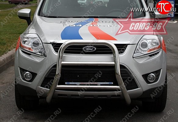 13 499 р. Защита переднего бампера Souz-96 (d60) Ford Kuga 1 (2008-2013)  с доставкой в г. Санкт‑Петербург