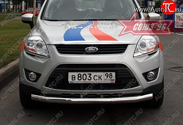 12 374 р. Защита переднего бампера одинарная Souz-96 (d76).  Ford Kuga  1 (2008-2013)  с доставкой в г. Санкт‑Петербург