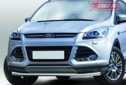 2 384 р. Защита переднего бампера одинарная Souz-96 Premium High (d60) Ford Kuga 2 дорестайлинг (2013-2016)  с доставкой в г. Санкт‑Петербург. Увеличить фотографию 1