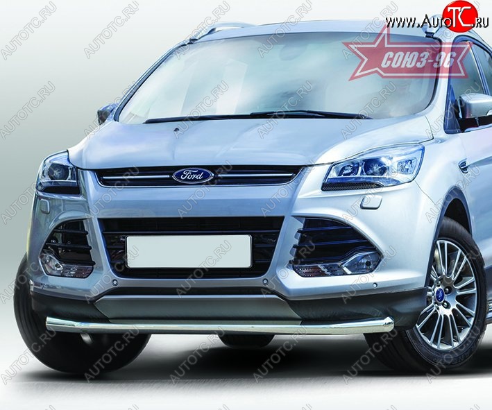 2 384 р. Защита переднего бампера одинарная Souz-96 Premium High (d60) Ford Kuga 2 дорестайлинг (2013-2016)  с доставкой в г. Санкт‑Петербург