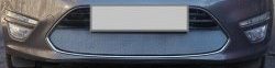 1 539 р. Защитная сетка на бампер Russtal (хром)  Ford Mondeo (2010-2014)  с доставкой в г. Санкт‑Петербург. Увеличить фотографию 1