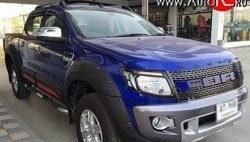 22 299 р. Комплект накладок на колёсные арки Bushwacker Ford Ranger DoubleCab дорестайлинг (2011-2016) (без крепежа, Неокрашенные)  с доставкой в г. Санкт‑Петербург. Увеличить фотографию 4