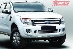 Декоративный элемент воздухозаборника Souz-96 (d16) Ford Ranger RapCab дорестайлинг (2011-2016)