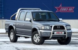 20 114 р. Защита переднего бампера Souz-96 (d76) Ford Ranger (2006-2009)  с доставкой в г. Санкт‑Петербург. Увеличить фотографию 1