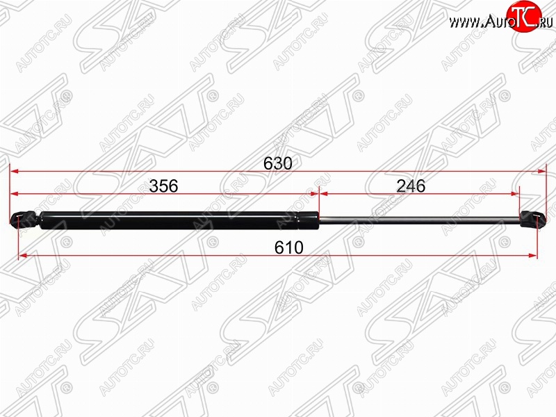 629 р. Упор крышки багажника SAT (газовый)  Ford S-Max  1 (2006-2015) дорестайлинг, рестайлинг  с доставкой в г. Санкт‑Петербург