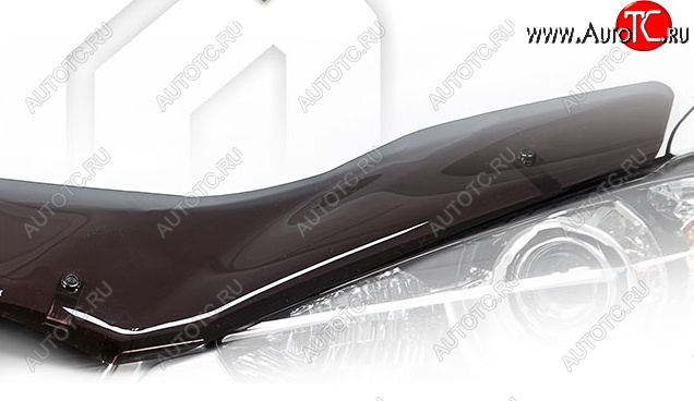 1 799 р. Дефлектор капота CA-Plastiс  Ford Tourneo Custom (2012-2018) (Classic полупрозрачный, Без надписи)  с доставкой в г. Санкт‑Петербург