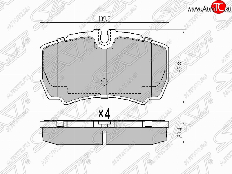 1 279 р. Колодки тормозные задние SAT  Ford Transit (2006-2014) цельнометаллический фургон  с доставкой в г. Санкт‑Петербург