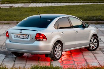 3 899 р. Лип спойлер Racing Volkswagen Polo 5 седан дорестайлинг (2009-2015) (Неокрашенный)  с доставкой в г. Санкт‑Петербург. Увеличить фотографию 4