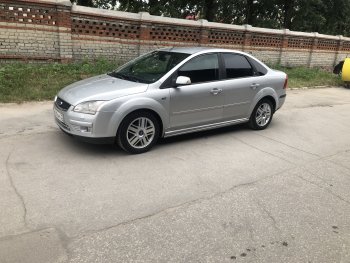 1 429 р. Пороги накладки Autodemic (установка под штатный брызговик)  Ford Focus  2 (2004-2011)  седан дорестайлинг, универсал дорестайлинг, хэтчбэк 5 дв. дорестайлинг, седан рестайлинг, универсал рестайлинг, хэтчбэк 5 дв. рестайлинг (Текстурная поверхность)  с доставкой в г. Санкт‑Петербург. Увеличить фотографию 6