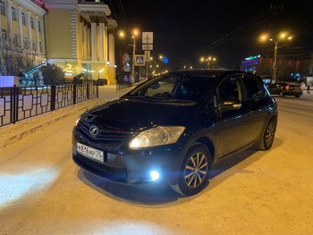 1 749 р. Дефлектор капота CA-Plastiс  Toyota Auris  E150 (2010-2012) (Classic черный, Без надписи)  с доставкой в г. Санкт‑Петербург. Увеличить фотографию 2