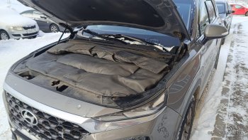 3 299 р. Автоодеяло (тяжелое, темно-серое) Автопилот ЛЮКС Ford Edge U387 рестайлинг (2011-2015) (Размер L (ДхШ) см: 150х90)  с доставкой в г. Санкт‑Петербург. Увеличить фотографию 4