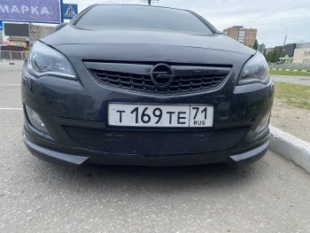 1 469 р. Сетка на бампер Russtal (черная)  Opel Astra  J (2009-2012) хэтчбек 5 дв. дорестайлинг  с доставкой в г. Санкт‑Петербург. Увеличить фотографию 4