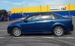 4 199 р. Пороги накладки FT  Ford Focus  2 (2004-2011)  седан дорестайлинг, универсал дорестайлинг, хэтчбэк 5 дв. дорестайлинг, седан рестайлинг, универсал рестайлинг, хэтчбэк 5 дв. рестайлинг (Неокрашенные)  с доставкой в г. Санкт‑Петербург. Увеличить фотографию 4