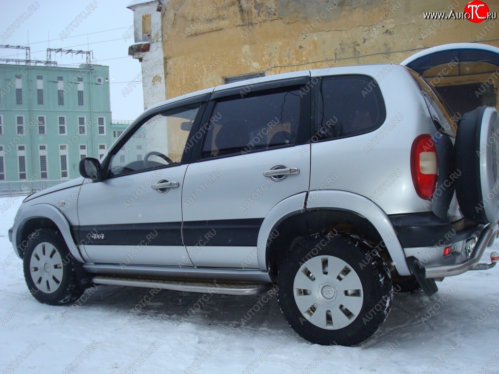 1 069 р. Пороги накладки KURAJ  Chevrolet Niva  2123 (2002-2008), Лада 2123 (Нива Шевроле) (2002-2008) (Глянец, Неокрашенные)  с доставкой в г. Санкт‑Петербург