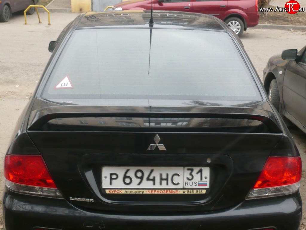 3 999 р. Средний спойлер 2.0 стандарт  Mitsubishi Lancer  9 (2003-2009) 1-ый рестайлинг седан, 2-ой рестайлинг седан (Без места под стоп-сигнал, Неокрашенный)  с доставкой в г. Санкт‑Петербург