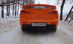 5 399 р. Накладка Evo на задний бампер Mitsubishi Lancer 10 седан дорестайлинг (2007-2010) (Неокрашенная)  с доставкой в г. Санкт‑Петербург. Увеличить фотографию 4