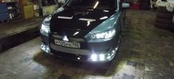 31 799 р. Пластиковый капот Evo  Mitsubishi Lancer  10 (2007-2017) седан дорестайлинг, хэтчбэк дорестайлинг, седан рестайлинг, хэтчбек 5 дв рестайлинг (Неокрашенный)  с доставкой в г. Санкт‑Петербург. Увеличить фотографию 7