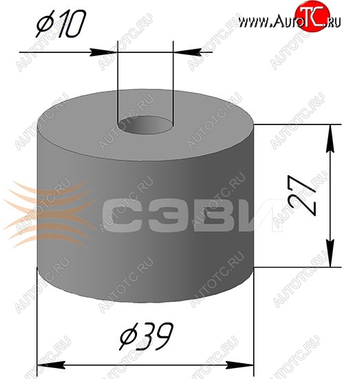 172 р. Комплект втулок переднего амортизатора СЭВИ-Эксперт ГАЗ Соболь 2752 дорестайлинг цельнометаллический фургон (1998-2002)  с доставкой в г. Санкт‑Петербург